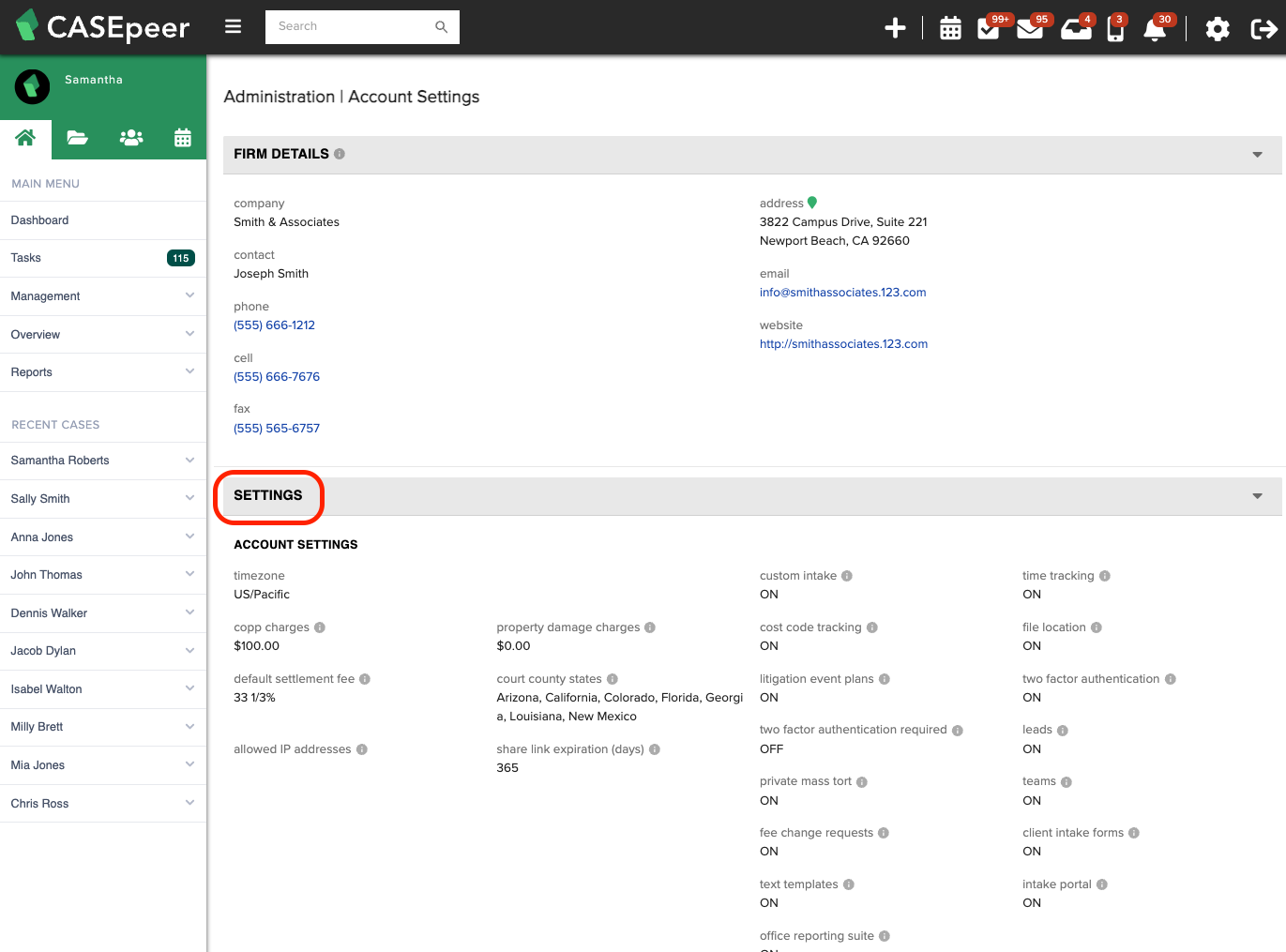 Activate the Lead Docket Integration CASEpeer