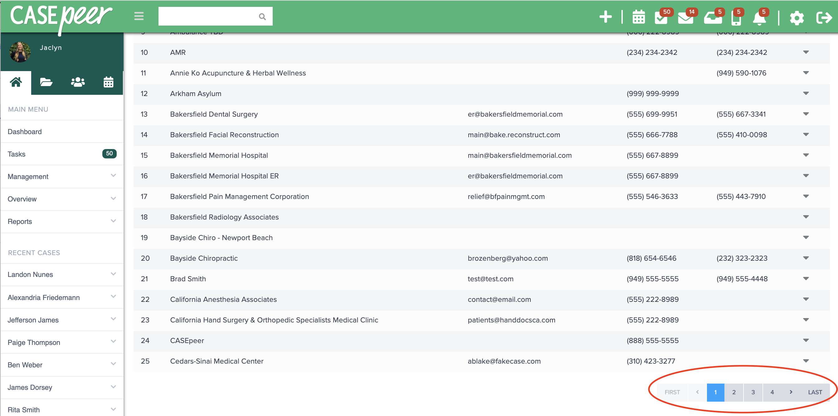 View Contacts in the Contact Directory – CASEpeer